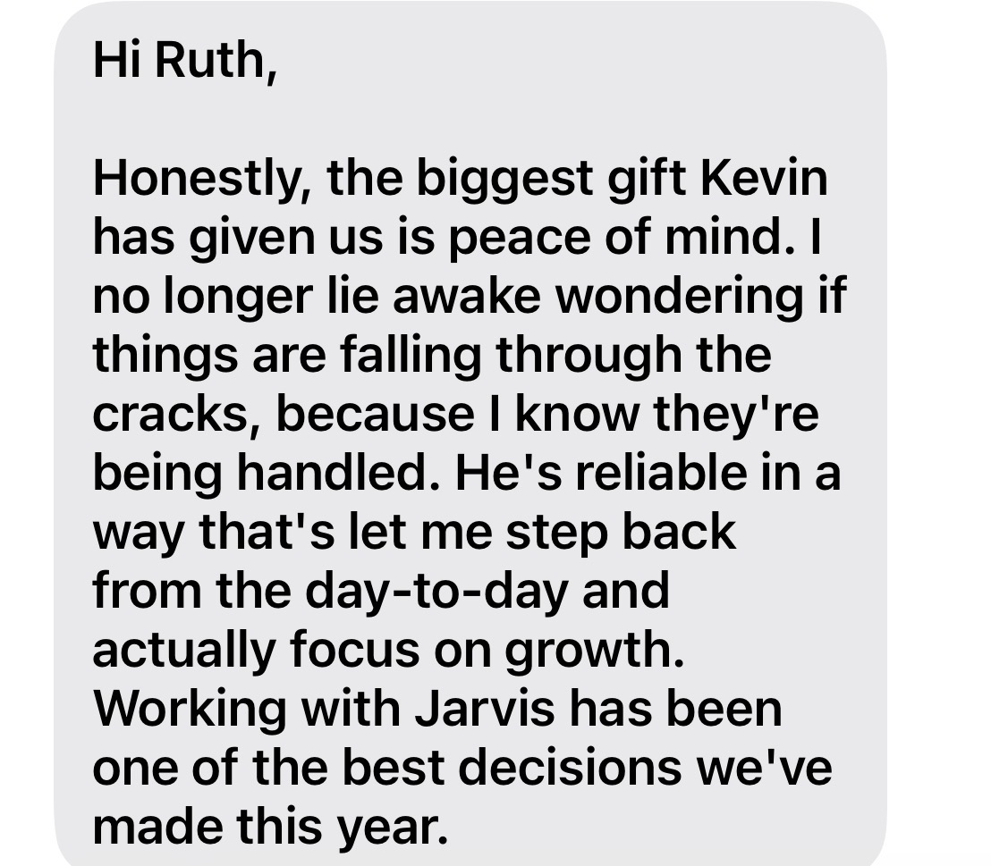Client testimonial