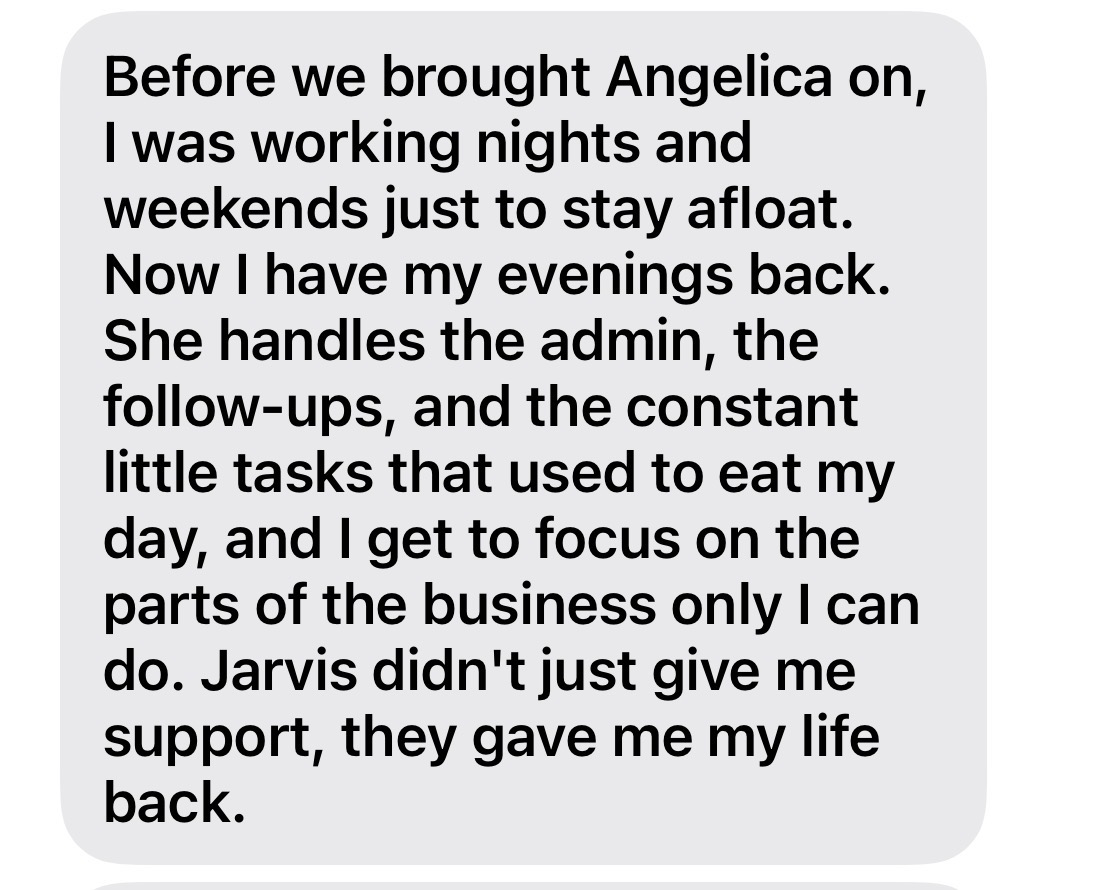 Client testimonial