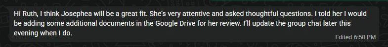 Client testimonial