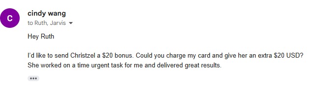 Client testimonial