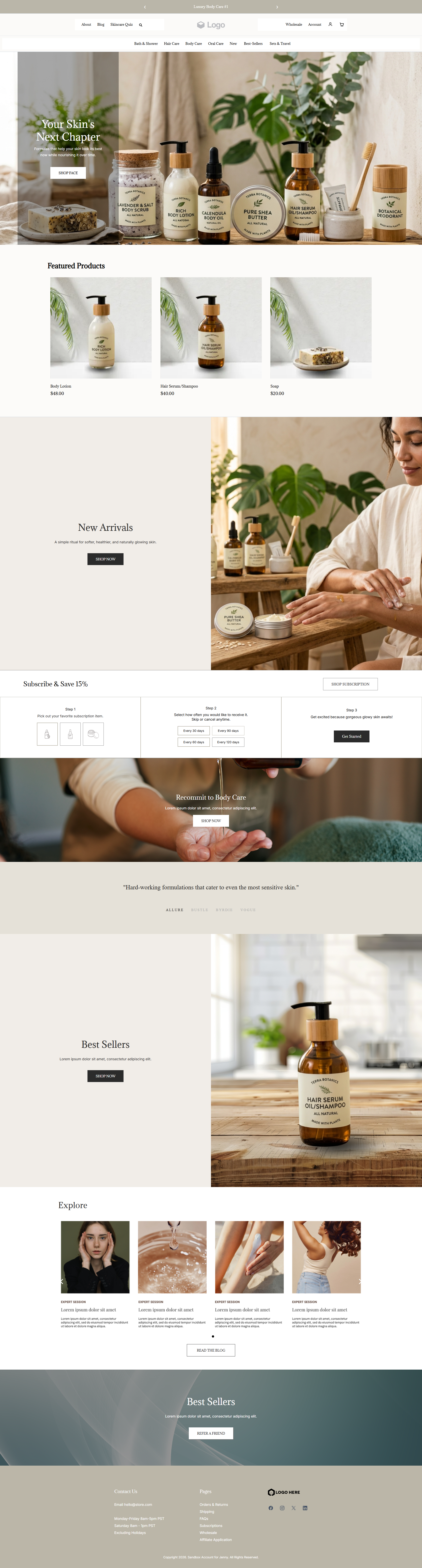 E-commerce storefront